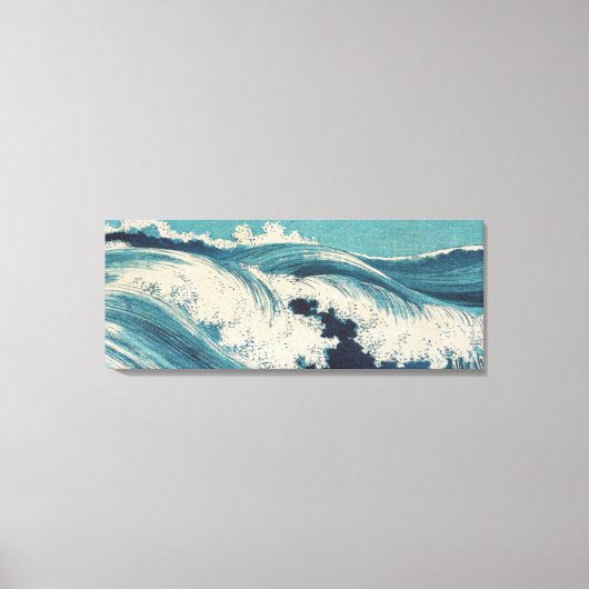 Antiek Japanse Blue Waves Ocean Print (Voorkant)