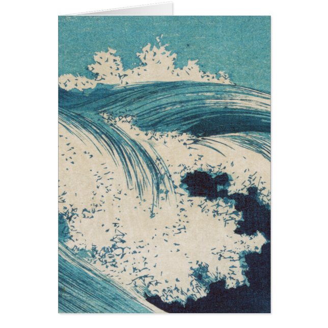Antiek Japanse Blue Waves Ocean Print (Voorkant)