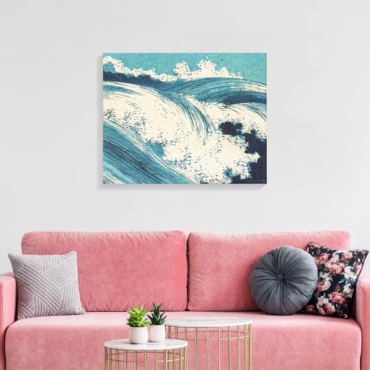 Antiek Japanse Blue Waves Ocean Print (Insitu (Woonkamer))