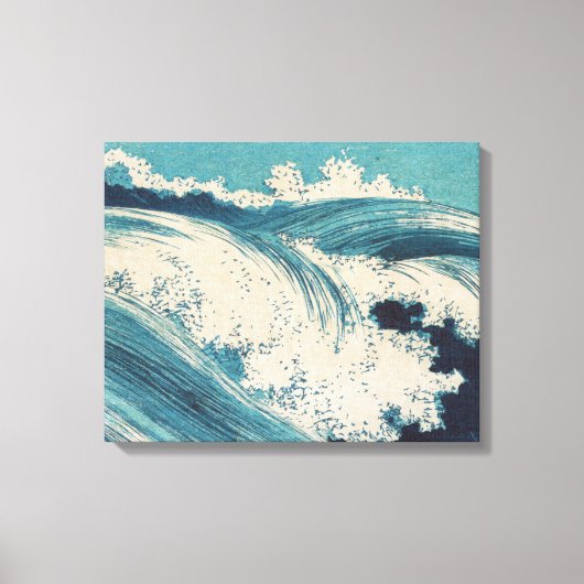 Antiek Japanse Blue Waves Ocean Print (Voorkant)