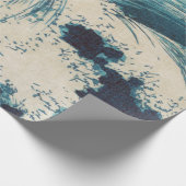 Antiek Japanse Blue Waves Ocean Print Cadeaupapier (Hoek)
