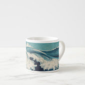 Antiek Japanse Blue Waves Ocean Print Espresso Kop (Voorkant rechts)