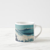 Antiek Japanse Blue Waves Ocean Print Espresso Kop (Rechts)