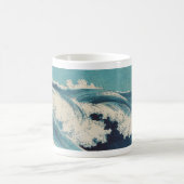 Antiek Japanse Blue Waves Ocean Print Koffiemok (Center)