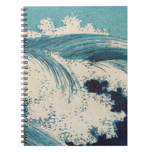 Antiek Japanse Blue Waves Ocean Print Notitieboek (Voorkant)