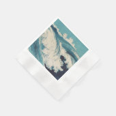 Antiek Japanse Blue Waves Ocean Print Servet (Hoek)