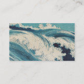Antiek Japanse Blue Waves Ocean Print Visitekaartje (Achterkant)