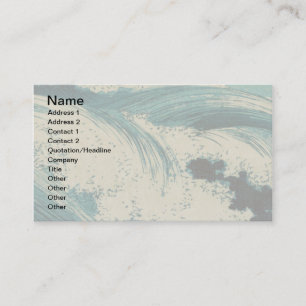 Antiek Japanse Blue Waves Ocean Print Visitekaartje