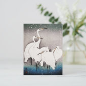 Antiek  Japanse bossen in sneeuw Briefkaart (Staand voorkant)