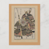 Antiek Japanse Samurai Art Briefkaart (Voorkant)