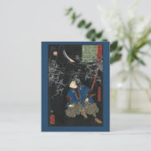 Antiek Japanse Samurai Art Briefkaart (Staand voorkant)