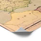 Antiek Japanse Wereldkaart 1914 Poster (Hoek)