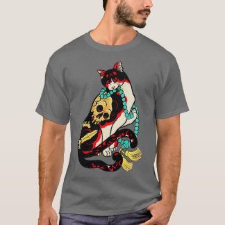 Antiek Japanse Woodblock printplaat met ventilator T-shirt