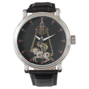 ANTIEK JEWEL MET GEMSTONES, GEZIEN DE HOREN HORLOGE