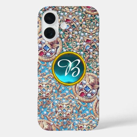 ANTIEK JEWELS, GEMSTONES, PEARLS, ANGELS MONOGRAM Case-Mate iPhone CASE (Achterkant)