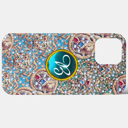 ANTIEK JEWELS, GEMSTONES, PEARLS, ANGELS MONOGRAM Case-Mate iPhone CASE (Achterkant (horizontaal))