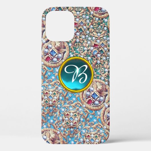 ANTIEK JEWELS, GEMSTONES, PEARLS, ANGELS MONOGRAM Case-Mate iPhone CASE (Achterkant)
