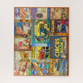 ANTIEK JONGE LEZER BOEK HOESJES LEGPUZZEL (Verticaal)