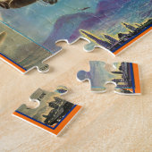 ANTIEK JONGE LEZER BOEK HOESJES LEGPUZZEL (Zijkant)