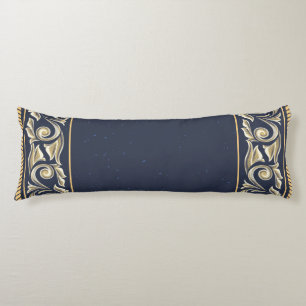 antiek Jugendstil, marineblauw, gouden, schoonheid Lichaamskussen