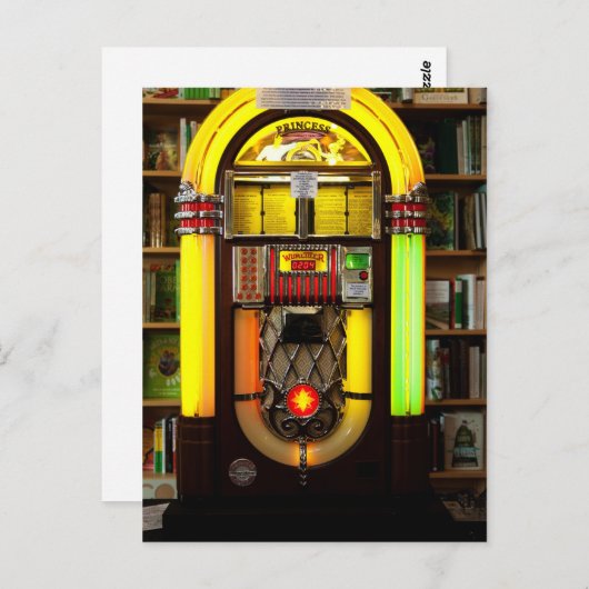 Antiek Jukebox Briefkaart (Voorkant / Achterkant)