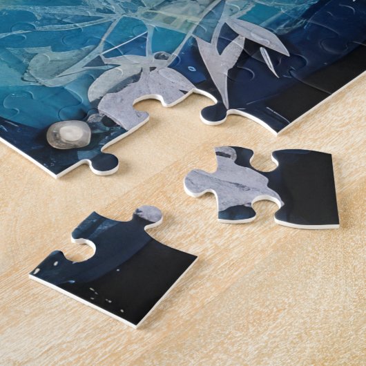 Antiek junk papier puzzel legpuzzel (Zijkant)