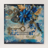 Antiek junk papier puzzel legpuzzel (Horizontaal)