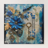 Antiek junk papier puzzel legpuzzel (Verticaal)