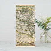 Antiek kaart, 1596, Amerika Sive Novus Orbis (Staand voorkant)