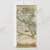 Antiek kaart, 1596, Amerika Sive Novus Orbis (Voorkant)