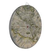 Antiek kaart, 1596, Amerika Sive Novus Orbis Dartbord (Voorkant Links)