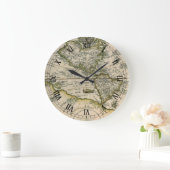 Antiek kaart, 1596, Amerika Sive Novus Orbis Grote Klok (Huis)