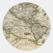 Antiek kaart, 1596, Amerika Sive Novus Orbis