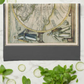 Antiek kaart, 1596, Amerika Sive Novus Orbis Theedoek (Gevouwen)