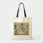Antiek kaart, 1596, Amerika Sive Novus Orbis Tote Bag (Voorkant)