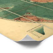 Antiek kaart 1922 voor de regio's Antarctica Poster (Hoek)