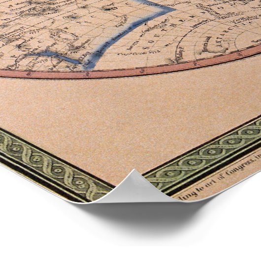 Antiek kaart 2 poster (Hoek)