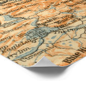 Antiek kaart Adirondacks Poster (Hoek)