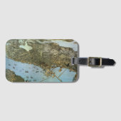 Antiek Kaart Aerial Uitzicht City of Seattle Washi Bagagelabel (Voorkant (horizontaal))