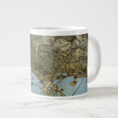 Antiek Kaart Aerial Uitzicht City of Seattle Washi Grote Koffiekop (Voorkant rechts)