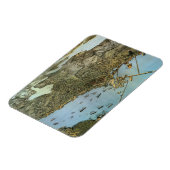 Antiek Kaart Aerial Uitzicht City of Seattle Washi Magneet (Linkerzijde)