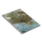 Antiek Kaart Aerial Uitzicht City of Seattle Washi Notitieboek (Rechterzijde)