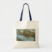 Antiek Kaart Aerial Uitzicht City of Seattle Washi Tote Bag (Voorkant)