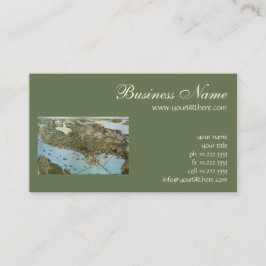 Antiek Kaart Aerial Uitzicht City of Seattle Washi Visitekaartje