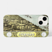 Antiek kaart Atchison River Kansas 1869 iPhone Hoesje (Achterkant horizontaal)