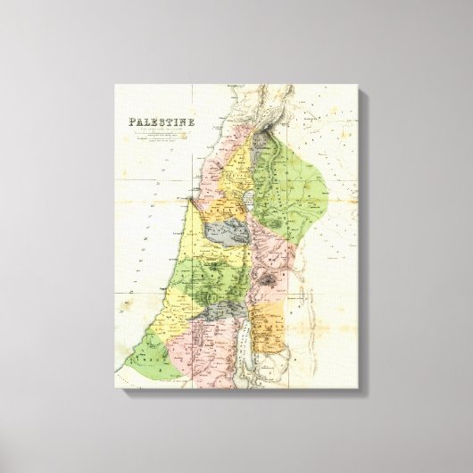 Antiek kaart - Biblical Palestine Canvas Afdruk (Voorkant)
