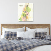 Antiek kaart - Biblical Palestine Canvas Afdruk (Insitu (Slaapkamer))