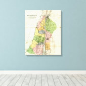 Antiek kaart - Biblical Palestine Canvas Afdruk (Insitu (Houten vloer))