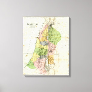 Antiek kaart - Biblical Palestine Canvas Afdruk