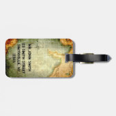 Antiek kaart en verzending bagagelabel (Achterkant horizontaal)